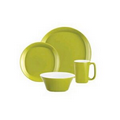 16-Piece Round & Square Dinnerware Set - Apple Green